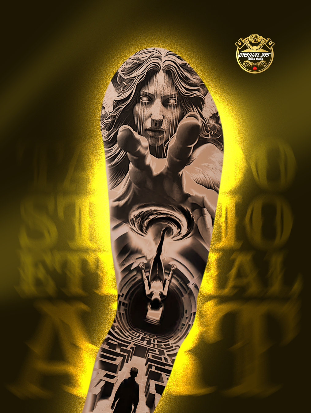 Tattoo skica Neverending Journey - Originalni dizajn Eternal Art Lešnica